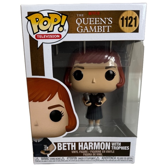 Funko Pop Television The Queens Gambit Beth Harmon with Trophies #1121. New - Picture 1 of 8